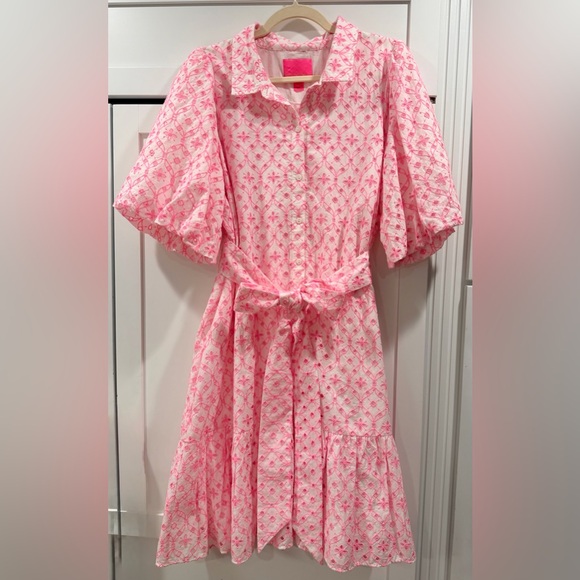 *LNWOT* Lilly Pulitzer Cartley Elbow Sleeve Dress “Resort White Flutter” Sz. 16 - Picture 11 of 16